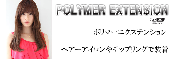 ポリマーエクステンション　ヘアーアイロンやチップリングで装着
