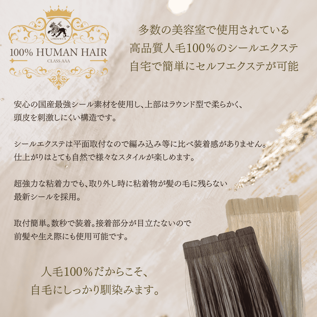 最高級人毛100%エクステ　原色☆スノーホワイト 最高級人毛100%エクステ 原色☆スノーホワイト